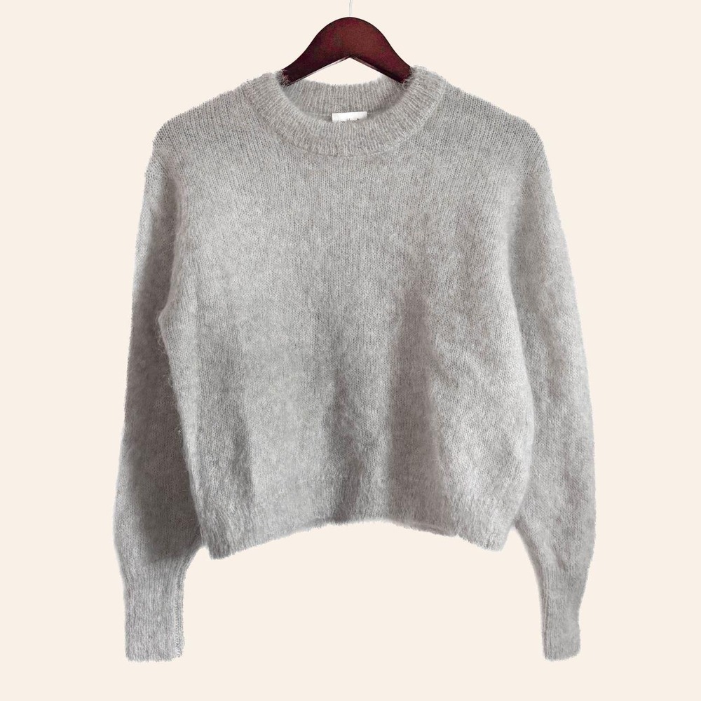 Wilfred Gray Mohair Blend Crewneck Sweater XXS